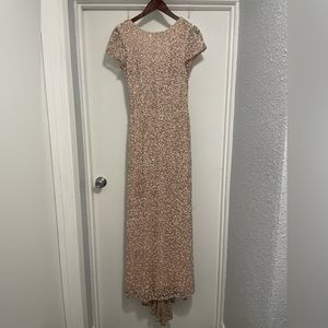 Adrianna Papell Blush Sequin Dress